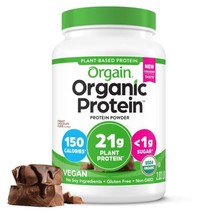 2/27 Orgain Organic Vegan Protein Powder, Creamy Chocolate Fudge - 21g P... - $29.69