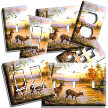 Whitetail Deer Couple Fall Season Light Switch Wall Plate Outlet Cabin Art Decor - £8.45 GBP+