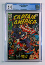 1969 Captain America 112 CGC 6.0, Kirby Silver Age 12 cent cover, Marvel Comics - $130.67