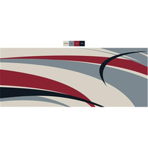 Faulkner 53018 8 x 16 ft. SPX Graphic Patio Mat - Burgundy &amp; Grey - $151.39