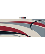 Faulkner 53018 8 x 16 ft. SPX Graphic Patio Mat - Burgundy &amp; Grey - $2,081.07 MXN