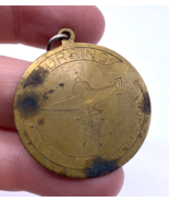 Nursing The Noblest Profession Medallion Gold Tone Metal Brass Vintage M... - $68.29 CAD