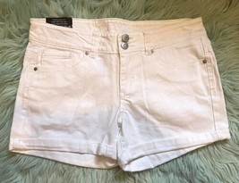 Delia’s Jayden Jean Shorts Womens Size 9 / 10 White Denim Cuffed NEW - $24.75
