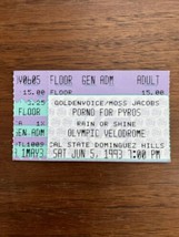 Porno For Pyros Marilyn Manson Ticket Stub Olympic Velodrome CSUDH 6/5/ 1993 - £23.49 GBP