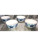Royal Norfolk Set of4 Shore Living Beach Ocean Theme 5 1/2”Cereal/Soup B... - $59.28