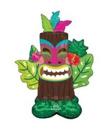 Tiki Statue Hawaiian Luau Airloonz Mylar Foil 53&quot; H Standing Balloon Scu... - $304.63 MXN