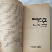 Runaway Ralph Vintage 1974 Beverly Cleary Paperback PB Archway Illustrat... - £7.77 GBP