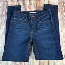 Levi&#39;s SLIMMING SKINNY Womens Size 28 Blue Mid Rise Jeans Denim Pants 28x27 - £22.47 GBP
