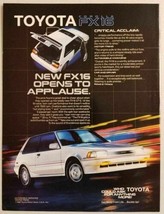 1987 Print Ad The &#39;87 Toyota Corolla FX 16 2-Door Car Critical Acclaim - £9.50 GBP