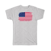 United States : Gift T-Shirt Distressed Flag Vintage Expat Country - $24.99