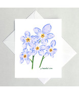 Forget me Not Note Cards, Flower Art Work - £3.14 GBP+