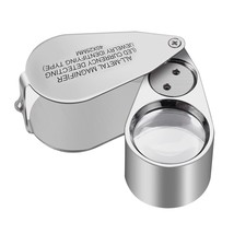 40X Full Metal Illuminated Jewelry Loop Magnifier,XYK Pocket Folding Magnifying - £27.53 GBP