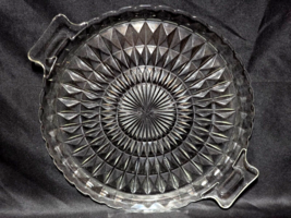 Vintage JEANNETTE GLASS 11&quot; Sandwich Cake Plate WINDSOR CLEAR - Circa 19... - $16.95