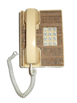 Rare Vintage Western Electric Rattan Weave Push Button Desk Phone Prop D... - £55.60 GBP