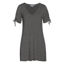 Womens Size XS BB Dakota Steve Madden Black White Stripe Me Later T-Shir... - $24.49