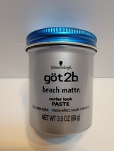 New Schwarzkopf Got2b Beach Matte Surfer Look Paste Hair Styling 3.5 OZ - £7.90 GBP