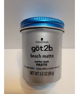 New Schwarzkopf Got2b Beach Matte Surfer Look Paste Hair Styling 3.5 OZ - $10.00