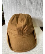 vtg sears style union made sanfordized Duck hunting hat ear flaps brown Nos - $1,585.87 MXN