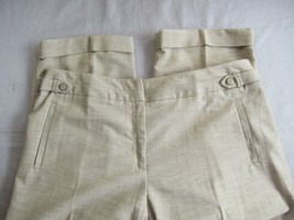 Zac &amp; Rachel Woman pants cropped Capri 16W beige flat front cuffs inseam... - $16.61