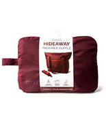 Fitkicks Hideaway Packable Duffle Lightweight Burgundy Zip Crossbody Strap - $33.10 CAD