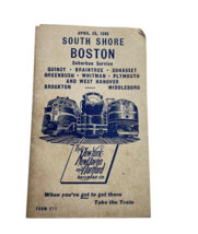 1948 New York New Haven and Hartford Railroad South Shore Boston Timetable - £9.46 GBP