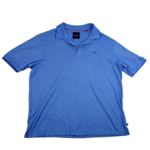 Tommy Bahama Polo Shirt Men’s Size XL Blue Short Sleeve Textured - $28.70