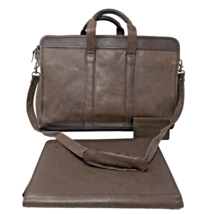 VTG Mens Leather Messenger Shoulder Bag Handles + Portfolio + Business Card Case - £39.95 GBP
