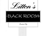 Litton&#39;s Back Room Menu Fountain City Tennessee - £13.95 GBP