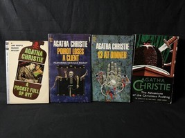 Agatha Christie Dell Pocket Books ￼HarperCollins Lot of 4 Books 13 At Di... - $18.00