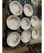 W. Eschenbach &quot;Briar Rose&quot; Fine China Bavaria Germany 5&quot; Berry Bowls 8 P... - $34.65