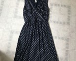 OLD NAVY Medium Navy Star Print Wrap Dress Sleeveless Keyhole Back - $20.31
