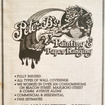 1989 Peter B&#39;s Painting &amp; Paper Hanging Advertisement Boston Vintage DWJJ15 - $34.26 CAD