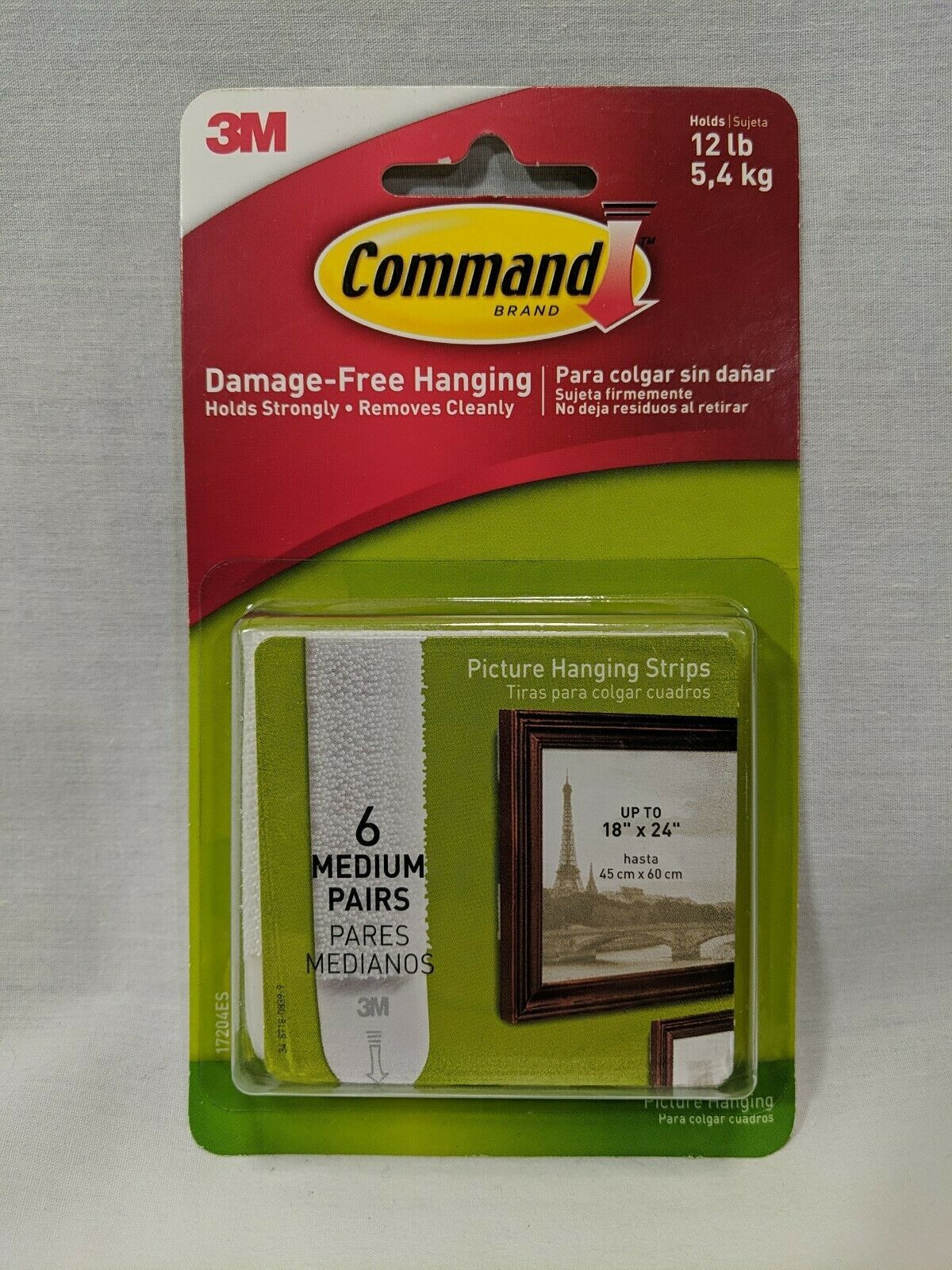 Primary image for 3M Command  12 lb. Foam Medium Picture Hanging Strips  6 pk