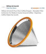 Tt Pour Over Coffee Dripper Reusable Drip Cone Filter & Strainer Paperle... - €16,94 EUR Tt Pour Over Coffee Dripper Reusable Drip Cone Filter & Strainer Paperle... - €16,94 EUR