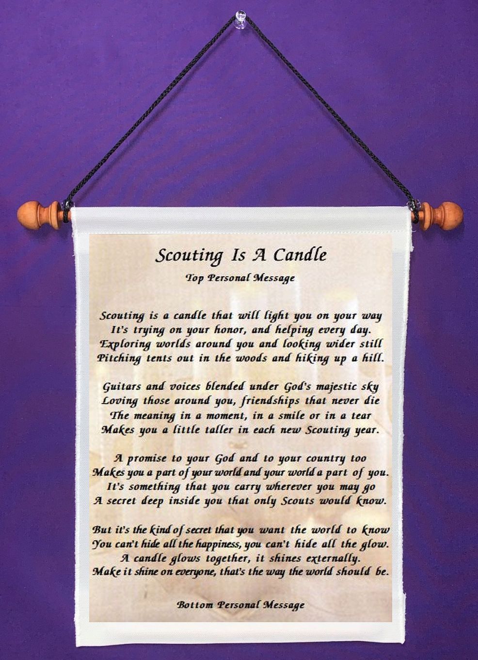 Scouting is a Candle - Personalized Wall Hanging (582-1) - $18.99
