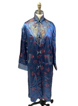 Stunning Vintage 50s Chinese Robe - Intricate Bird Embroidery on Lapis S... - $222.75