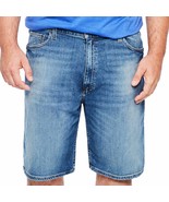 Foundry Mens Shorts Distressed Blue Denim Regular Fit size 46 - £25.45 GBP