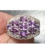 SALE!!! Natural Madagascan Untreated Purple Sapphire/Diamond Ring 3.726c... - £300.47 GBP