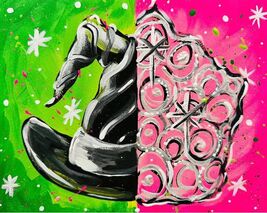 NEW - The Bad or Good Painting Kit - Paint Your Own - Hand-Drawn - Canva... - $38.00