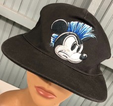 Mickey Mouse Mohawk 28 Youth Black Stretch Baseball Cap Hat Disney Parks - £11.15 GBP
