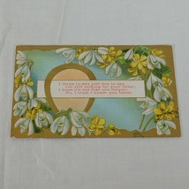 Antique Embossed Valentine Day Post Card Poem Flowers Divided Back Unposted - £6.19 GBP