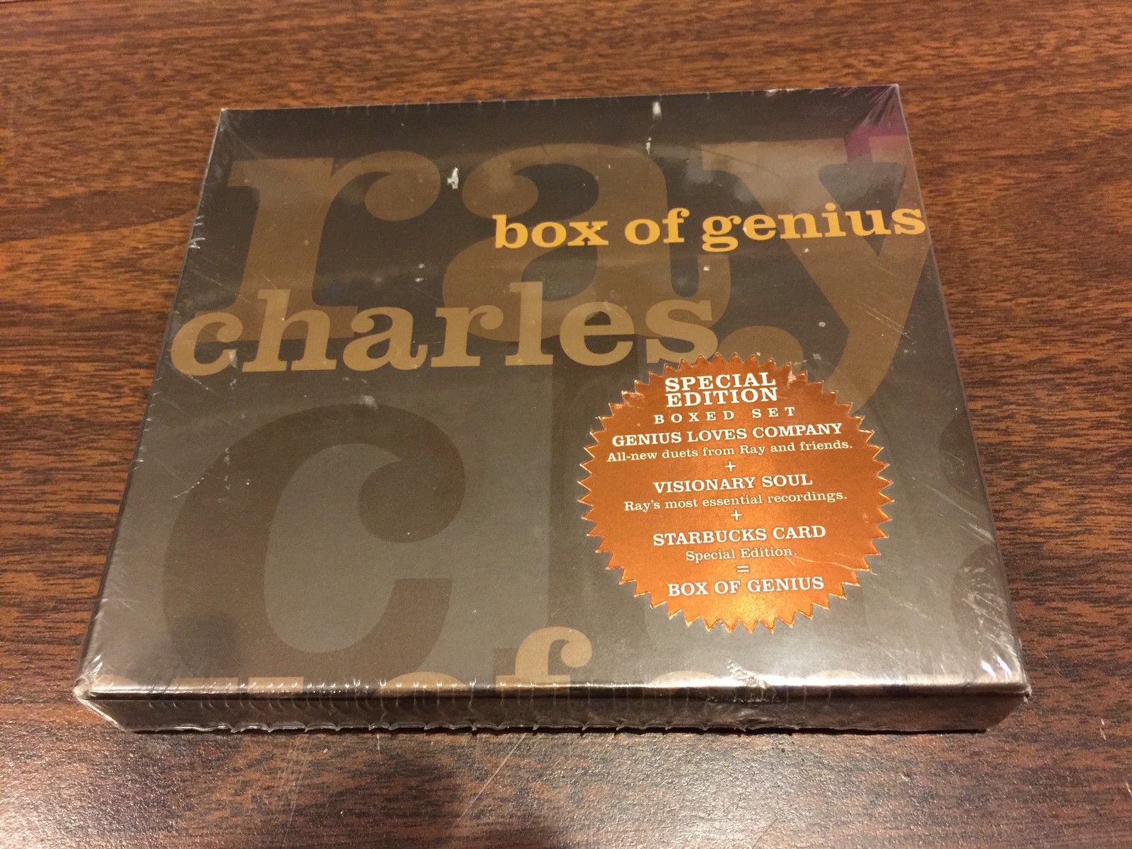Primary image for NIB 2004 Starbucks Ray Charles Hear Music Box Of Genius Cd & Gift Card Sealed