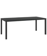  Garden Dining Table Black Aluminum and WPC - $586.04 CAD