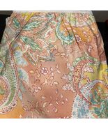 Ralph Lauren Jamaica Paisley Coral King Sateen Cotton Bedskirt New Vintage - $94.05