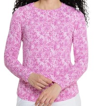 NWT Ladies IBKUL ABSTRACT SKIN PINK  Long Sleeve Crew Golf Shirt M L XL ... - £43.24 GBP