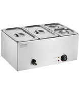 VEVOR Commercial Electric Food Warmer 4-Pan Countertop Buffet 16.4QT Bai... - $4,224.27 MXN