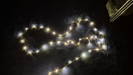 Solar Camping Lantern with Fairy String Lights USB Rechargeable Portable - $7.50