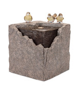 Bubbling Stone Fountain with Bird Accents 19&quot;H - $414.29 CAD
