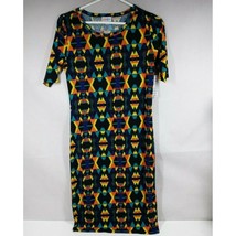 NWT LuLaRoe Julia Dress Black With Colorful Westen Designs Size XS - $13.65