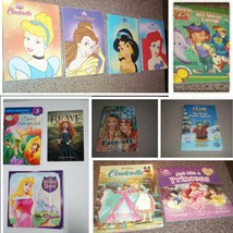 Lot Of 12 Disney Books Cinderella, Ariel, Bell, Playhouse, Hannah Montana - £13.63 GBP